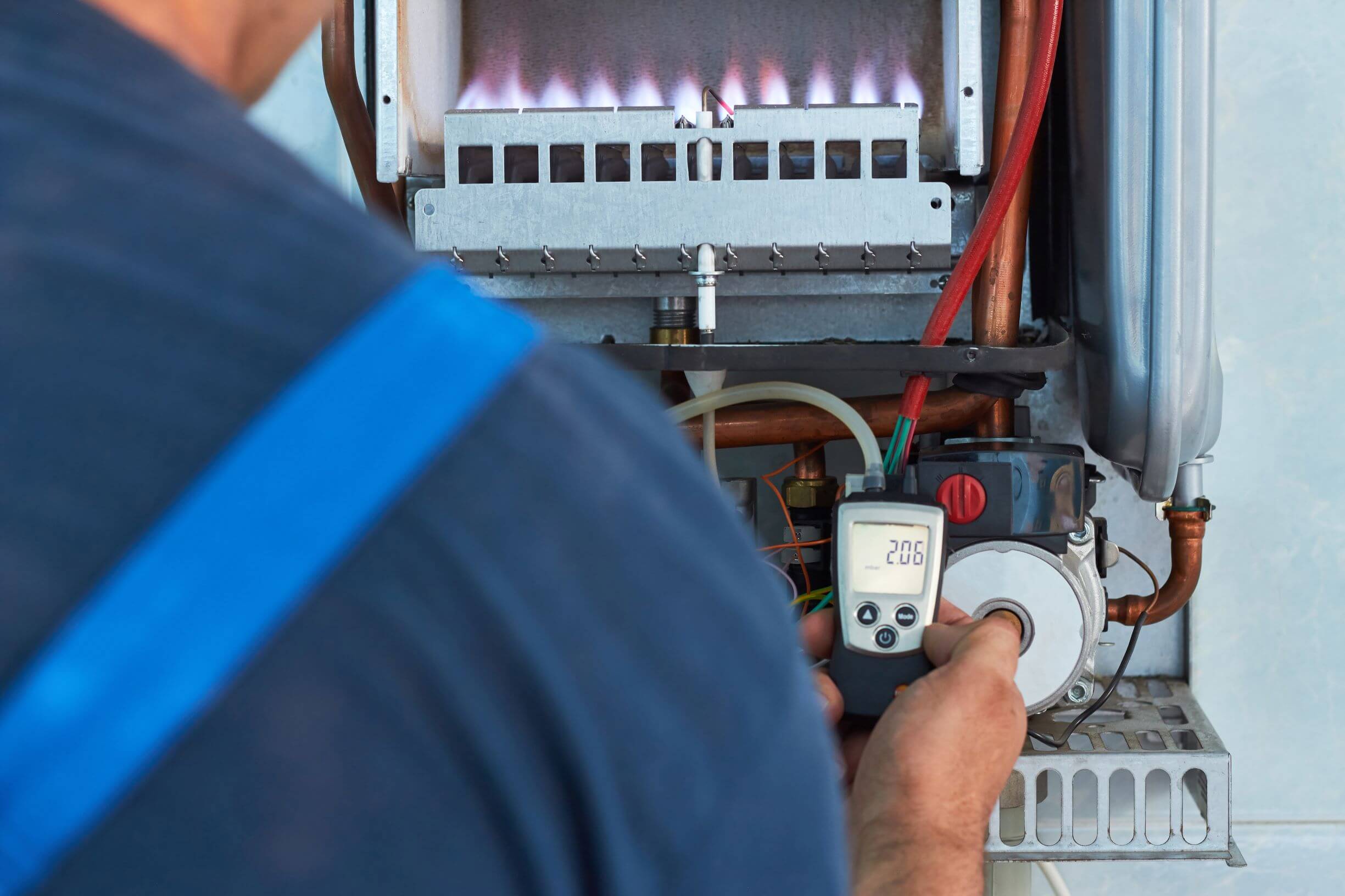 Man servicing equipment